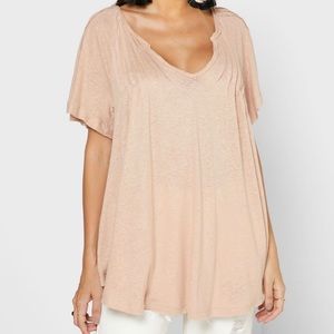 NWT {Free People} Lovely Day Pretty In Pink Shirt